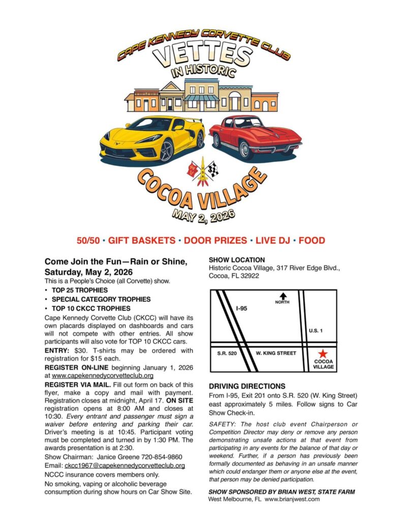 Cape Kennedy Vettes in Historic Cocoa Village