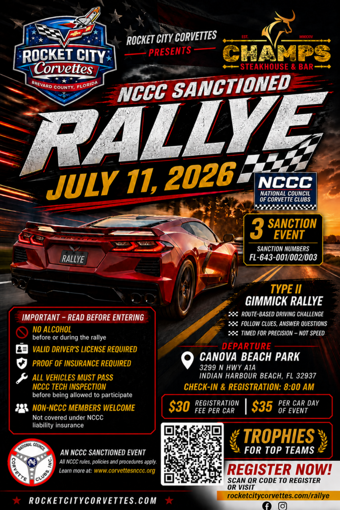 Rocket City Corvettes Rallye